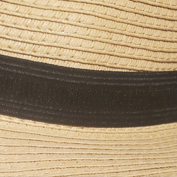 New MADEWELL Packable Wide Brimmed Straw Fedora Panama Summer Floppy Sun Hat M/L - Picture 3 of 6